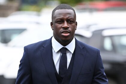 Manchester City and France footballer Benjamin Mendy arrives to Chester Crown Court for his trial for the alleged rape and assault of seven women