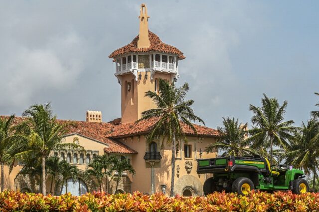 Former US President Donald Trump's Mar-A-Lago home in Palm Beach, Florida was raided by FB
