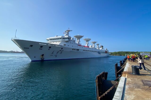 The Yuan Wang 5 entered Hambantota port after securing permission to enter Sri Lankan wate