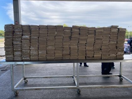 CBP officers in Del Rio find 1,337 pounds of methamphetamine hidden in a load of diesel fuel containers at the Del Rio International Bridge on Labor Day. (U.S. Customs and Border Protections, Del Rio)
