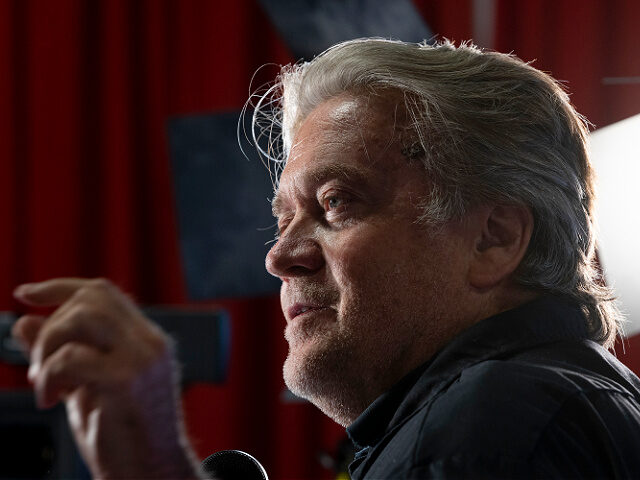 DALLAS, TEXAS, UNITED STATES - 2022/08/04: Former White House's chief strategist for Donald Trump Administration Steve Bannon attends during CPAC (Conservative Political Action Conference) Texas 2022 conference at Hilton Anatole. (Photo by Lev Radin/Pacific Press/LightRocket via Getty Images)