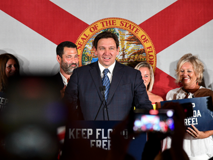 Republican gubernatorial incumbent Gov. Ron DeSantis, speaks to supporters Tuesday, Aug. 23, 2022, in Hialeah, Fla. DeSantis' effort to place candidates fully aligned with his conservative views on school boards throughout the state is helping him expand his influence. Of the 30 candidates endorsed by DeSantis in the Aug. 23 …