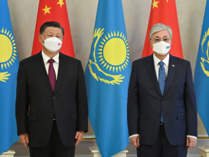 In this handout photo released by Kazakhstan President press-service, Kazakhstan President