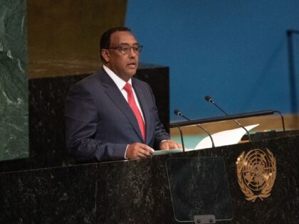 Ethiopias Deputy Prime Minister and Minister for Foreign Affairs Demeke Mekonnen Hassen addresses the 77th session of the United Nations General Assembly at UN headquarters in New York City on September 24, 2022. (Photo by Bryan R. Smith / AFP) (Photo by BRYAN R. SMITH/AFP via Getty Images)