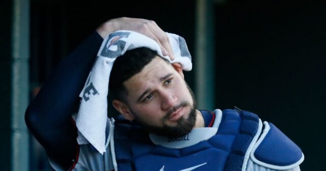 WATCH: Gemini Gary Sanchez nearly throws stones over practice swings