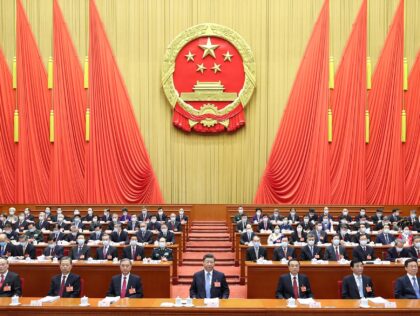 The fifth session of the 13th National People's Congress NPC opens at the Great Hall of the People in Beijing, capital of China, March 5, 2022. Leaders of the Communist Party of China and the state Xi Jinping, Li Keqiang, Wang Yang, Wang Huning, Zhao Leji, Han Zheng and Wang …