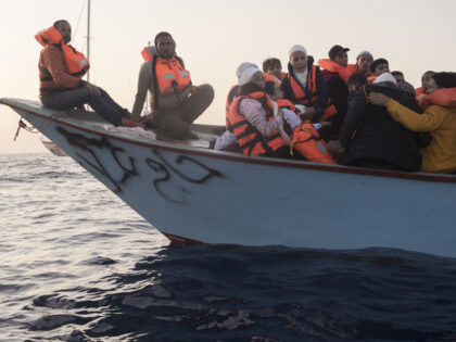 ITALY - 2022/05/18: Women seen on board of a migrant boat in distress. The crew of Astral