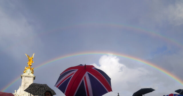 Double Rainbow over Buckingham Palace Attributed to Queen, Husband