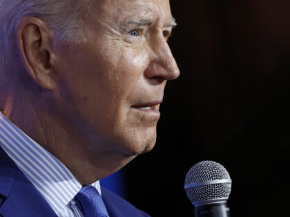 US President Joe Biden speaks during the United We Stand summit in the East Room of the Wh