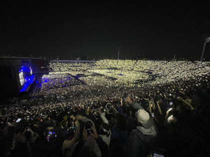 General view during the Puerto Rican rapper Daddy Yankee 'La Última Vuelta World Tour' show, at the National stadium in Santiago, on September 27, 2022. (Photo by JAVIER TORRES / AFP) (Photo by JAVIER TORRES/AFP via Getty Images)