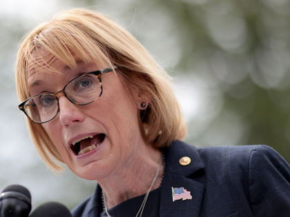 Sen. Maggie Hassan (D-NH) speaks at a press conference outside the U.S. Capitol September 21, 2021 in Washington, DC. Hassan spoke on the creation of a Global War on Terrorism Memorial on the National Mall in Washington, DC. (Photo by Win McNamee/Getty Images)