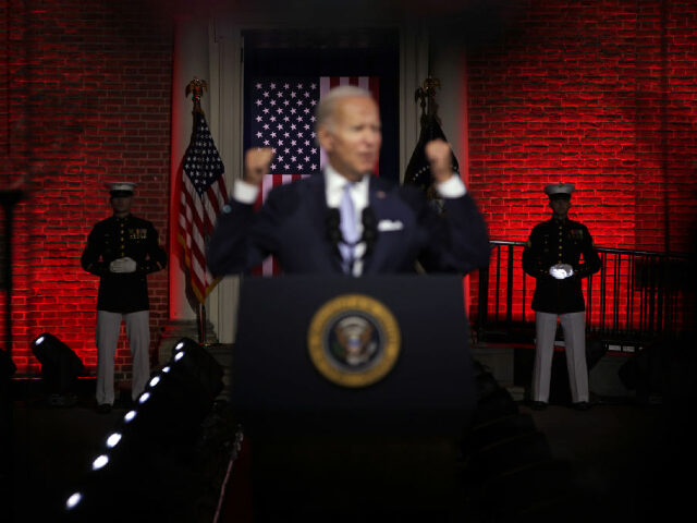 PHILADELPHIA, PENNSYLVANIA - SEPTEMBER 01: U.S. President Joe Biden delivers a primetime s