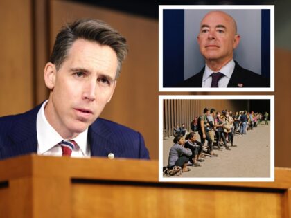 WASHINGTON, DC - SEPTEMBER 13: U.S. Sen. Josh Hawley (R-MO) questions Peiter “Mudge” Z