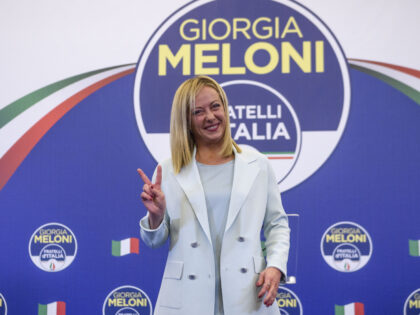 ROME, ITALY - SEPTEMBER 25: Giorgia Meloni, leader of the Fratelli d'Italia (Brothers