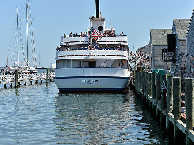 NANTUCKET, MA - AUGUST 9: A general view of Hy-Line Ferry in Nantucket Harbor on August 9, 2014 in Nantucket, MA. (Photo by Paul Marotta/Getty Images)