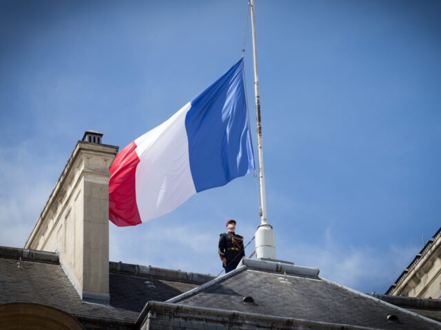 PARIS, FRANCE - JULY 15: The French flag is at half mast after a Security and Defense Coun