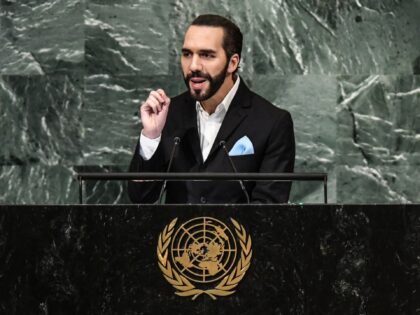 NEW YORK, NY - SEPTEMBER 20: President of El Salvador Nayib Armando Bukele addresses the G