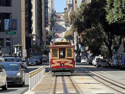 San Francisco cable car (Joel Pollak / Breitbart News)