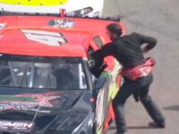 WATCH: Enraged NASCAR Driver Throws Punches at Rivals Head at Virginia Raceway