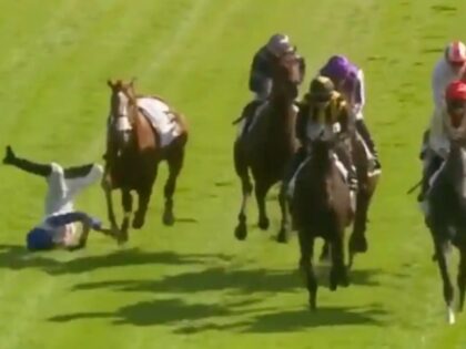 WATCH: Jockey Shoves Rival Rider from Horse During Race