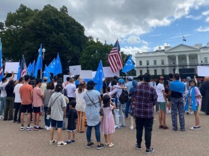 Uyghurs protest at White House