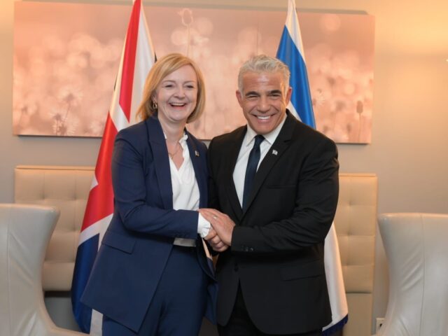 British Prime Minister Liz Truss told her Israeli counterpart Yair Lapid that she is reviewing moving the British embassy in Tel Aviv to Jerusalem.