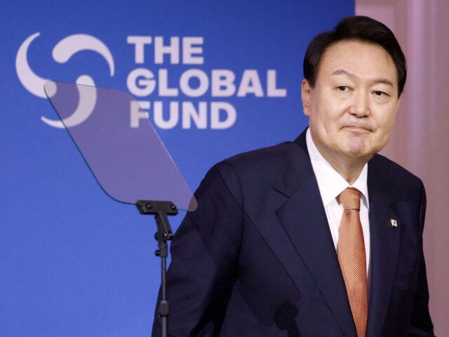 South Korean President Yoon Suk-yeol attends the Global Fund's Seventh Replenishment Confe