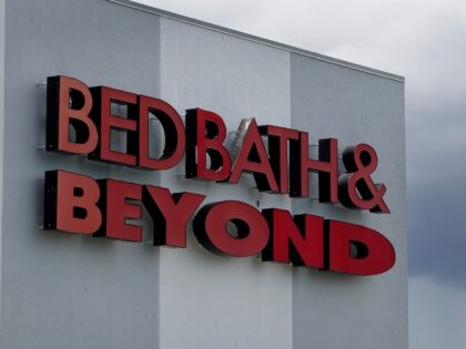 MIAMI, FLORIDA - JUNE 29: A Bed Bath & Beyond sign hangs outside the store on June 29, 2022 in Miami, Florida. Bed Bath & Beyond Inc. fired its CEO Mark Tritton as shares of the company are down more than 55% this year and nearly 80% over the last …