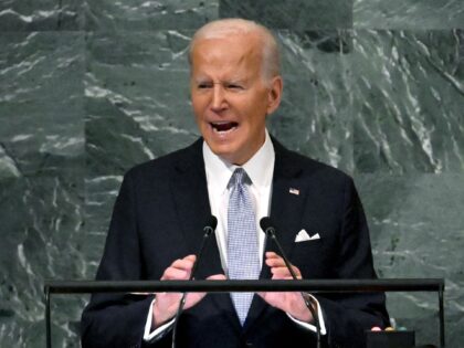 US President Joe Biden addresses the 77th session of the United Nations General Assembly a