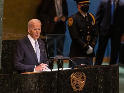 US President Joe Biden speaks during the United Nations General Assembly (UNGA) in New Yor