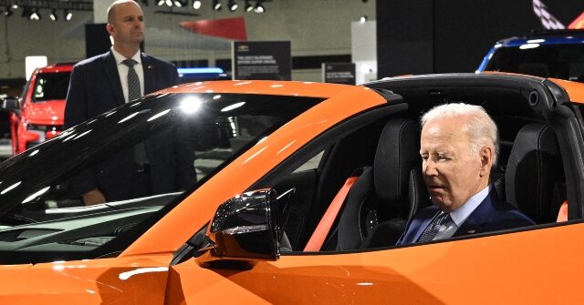 Joe Biden Drools over Gas-Powered Corvette During Detroit Trip to Showcase Electric Cars