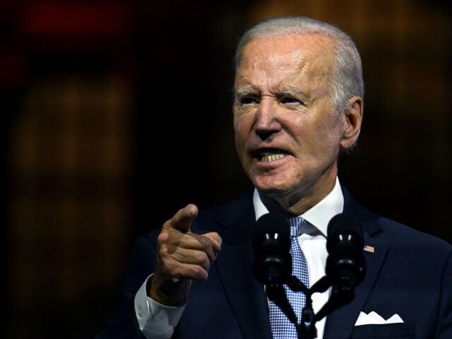 US President Joe Biden speaks about the soul of the nation, outside of Independence Nation