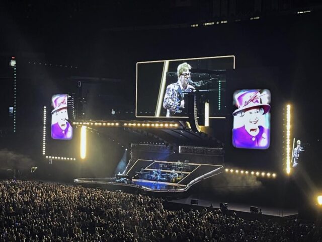 Elton John performs Thursday, Sept. 8, 2022 in Toronto. Elton John paid tribute to Queen E