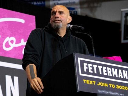 Pennsylvania Lt. Governor and US senatorial candidate John Fetterman delivers remarks during a "Women For Fetterman" rally at Montgomery County Community College in Blue Bell, Pennsylvania, on September 11, 2022. - The Montgomery County rally focuses on abortion rights in the state of Pennsylvania. (Photo by Kriston Jae Bethel / …