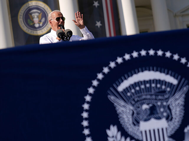 President Joe Biden speaks about the Inflation Reduction Act of 2022 during a ceremony on the South Lawn of the White House in Washington, Tuesday, Sept. 13, 2022. (AP Photo/Andrew Harnik)