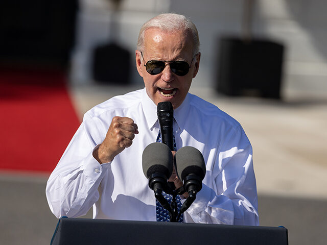 Washington DC, USA- September 13th: President Joe Biden speaks on the South Lawn of the Wh