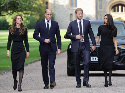 (L-R) Britain's Catherine, Princess of Wales, Britain's Prince William, Prince o