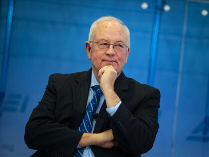 Ken Starr, former independent counsel who investigated former U.S. President Bill Clinton, listens during an American Enterprise Institute event in Washington, D.C., U.S., on Tuesday, Sept. 18, 2018. Starr discussed the Constitution's role in Special Counsel Robert Mueller's investigation into Russian interference in the 2016 presidential election. Photographer: Al Drago/Bloomberg …