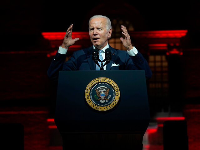 Democracy - President Joe Biden speaks outside Independence Hall, Thursday, Sept. 1, 2022,