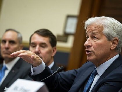Jamie Dimon, chairman and chief executive officer of JPMorgan Chase & Co., speaks during a House Financial Services Committee hearing in Washington, D.C., US, on Wednesday, Sept. 21, 2022. The CEOs of the biggest US consumer banks are set to warn lawmakers that Americans are struggling amid surging inflation, as …