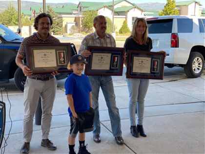On Saturday, all three good Samaritans — Donnell, Pierce, and Peterson — who saved Paxton’s life were honored by the Summit County Sheriff’s Office with the Life Saving Award for their heroism. Haskell was also recognized for saving his granddaughter Briana’s life, KSL noted.