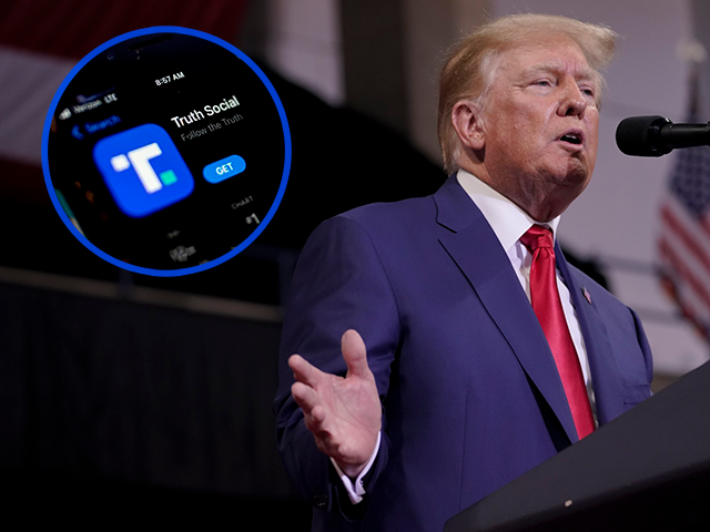 Former President Donald Trump speaks at a rally in Wilkes-Barre, Pa., Sept. 3, 2022. A key decision over whether Trump’s social media platform Truth Social will merge with a cash-rich company and get $1.3 billion to take on Twitter has been put off for another month. The potential partner, Digital …