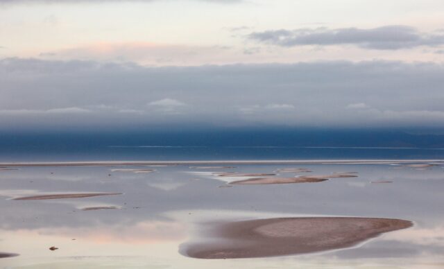 Seen here in 2018, Iran's Lake Urmia has been drying up for years in one of the worst ecol