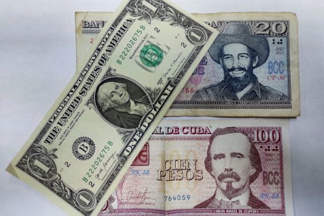 The Cuban peso, seen here, is at its weakest against the US dollar in decades, a currency