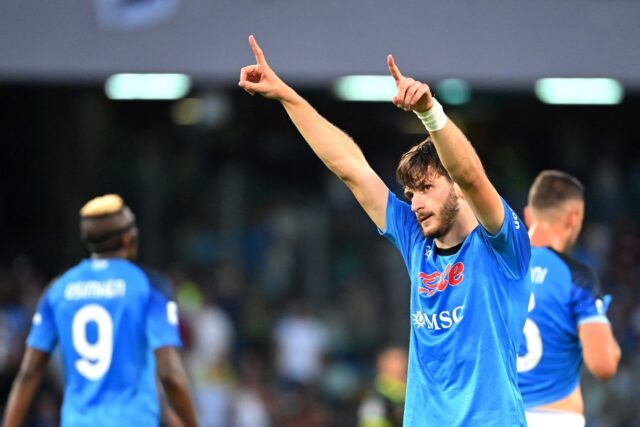 Khvicha Kvaratskhelia has already netted four times for Napoli since his arrival this summ