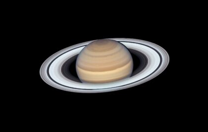 Saturn, the sixth planet from the Sun
