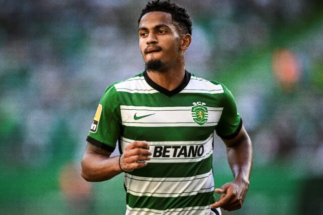 Sporting Lisbon's English forward Marcus Edwards