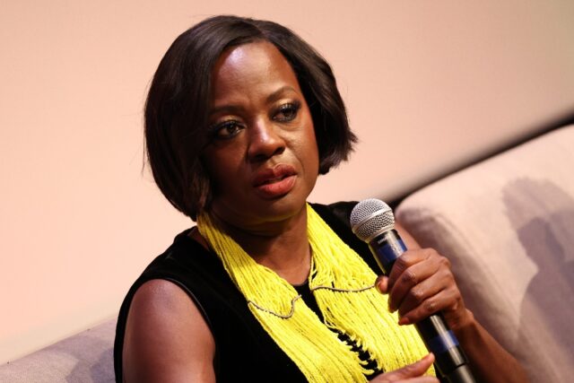 Viola Davis discusses "The Woman King," in which she stars, at a special screening of the film at the National Museum of African American History & Culture in Washington