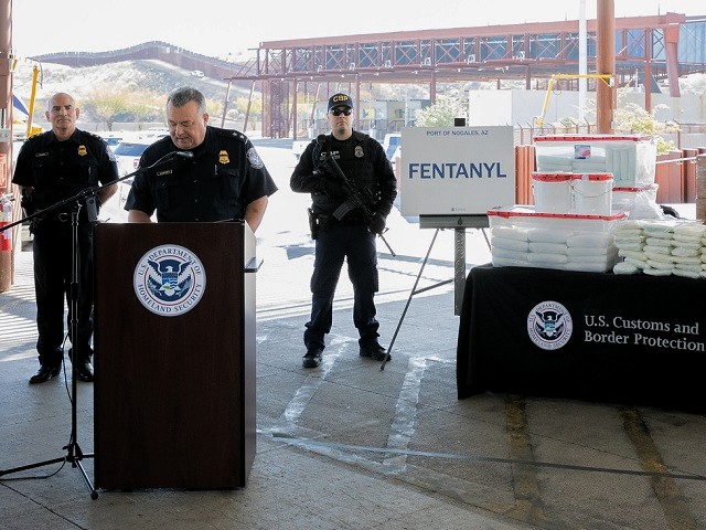Nogales Port Director Michael Humphries provides details on the largest fentanyl seizure in CBP history.  (CBP file photo by Jerry Glaser)