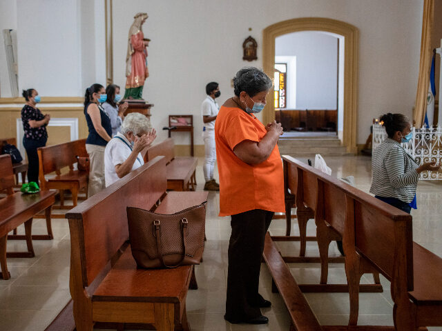 Faithful attend a Mass at the Cathedral in Matagalpa, Nicaragua, Friday, Aug. 19, 2022. Ni